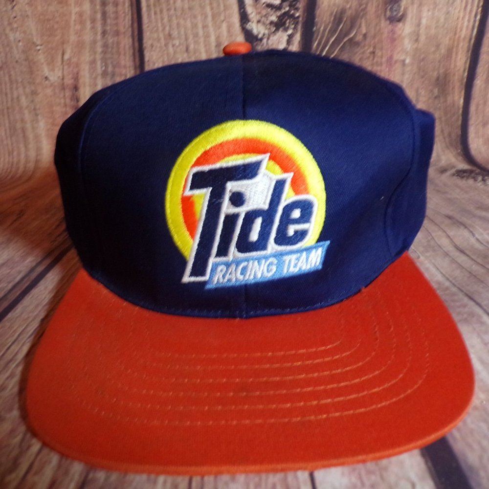 Vintage Tide Racing Team Snapback Hat Cap Nascar Plain Logo Rare Vtg
